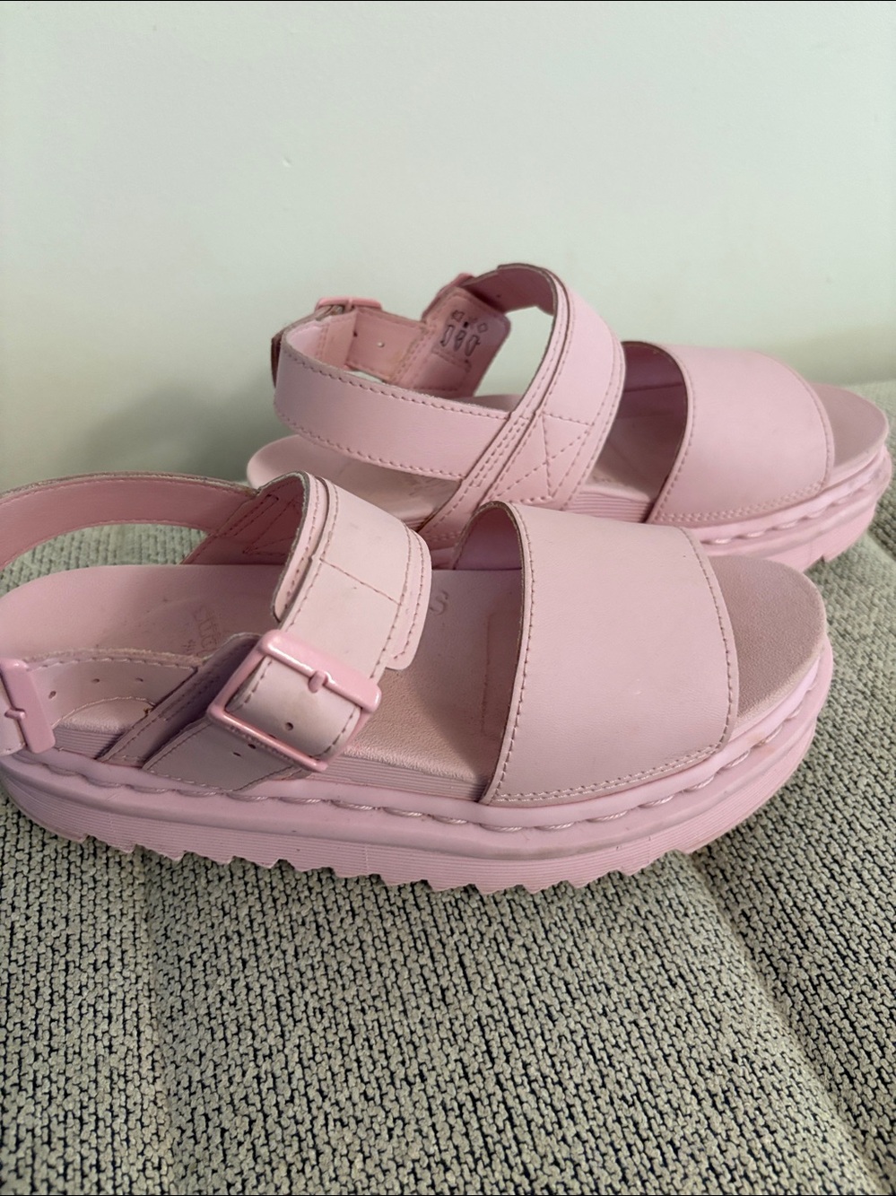 Dr. Marten Soft Wair Women’s Blush Pink Double-Strap Leather Sandals